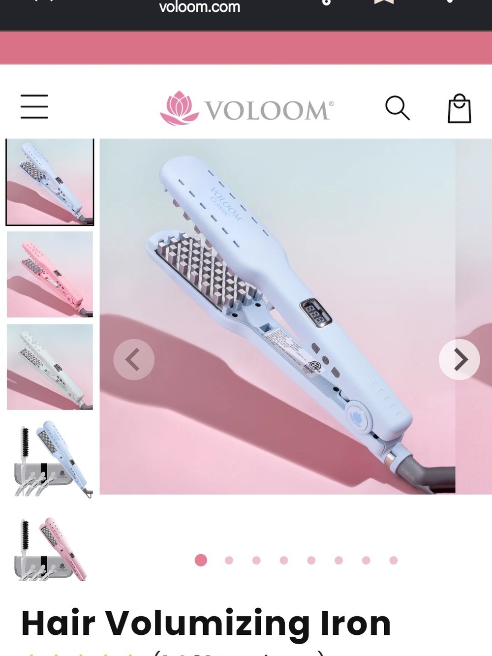 VOLOOM Hair Volumizing Iron - Light Green